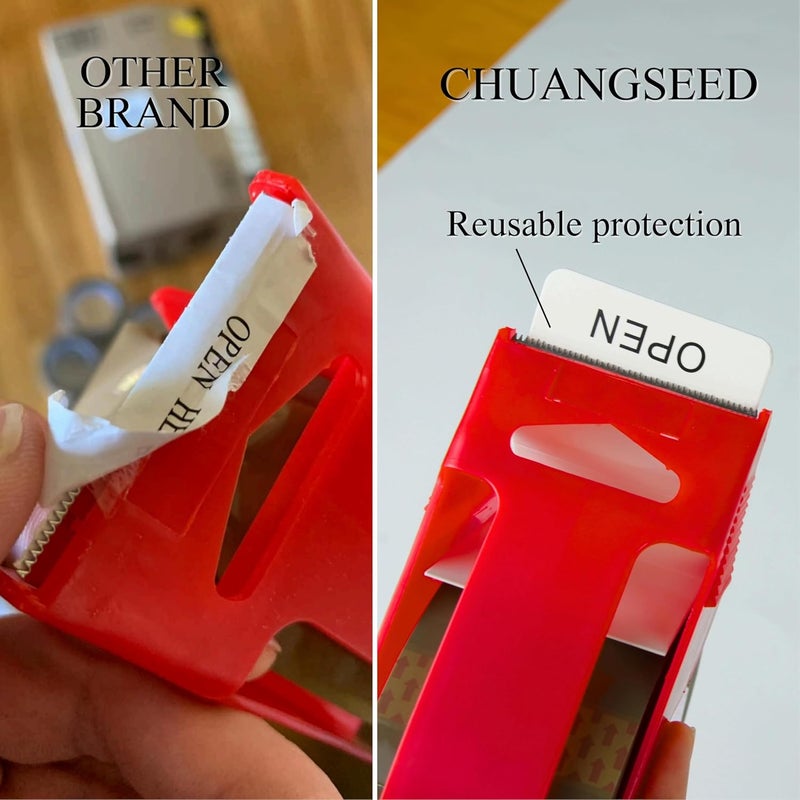 CHUANGSEED Packing Tape with Dispenser – 6 Rolls Brown Shipping Tape (2.4Mil x 1.88” x 60 Yards), Heavy Duty Box Sealing Tape for Moving, Packaging, Office, Warehouse - Image 2